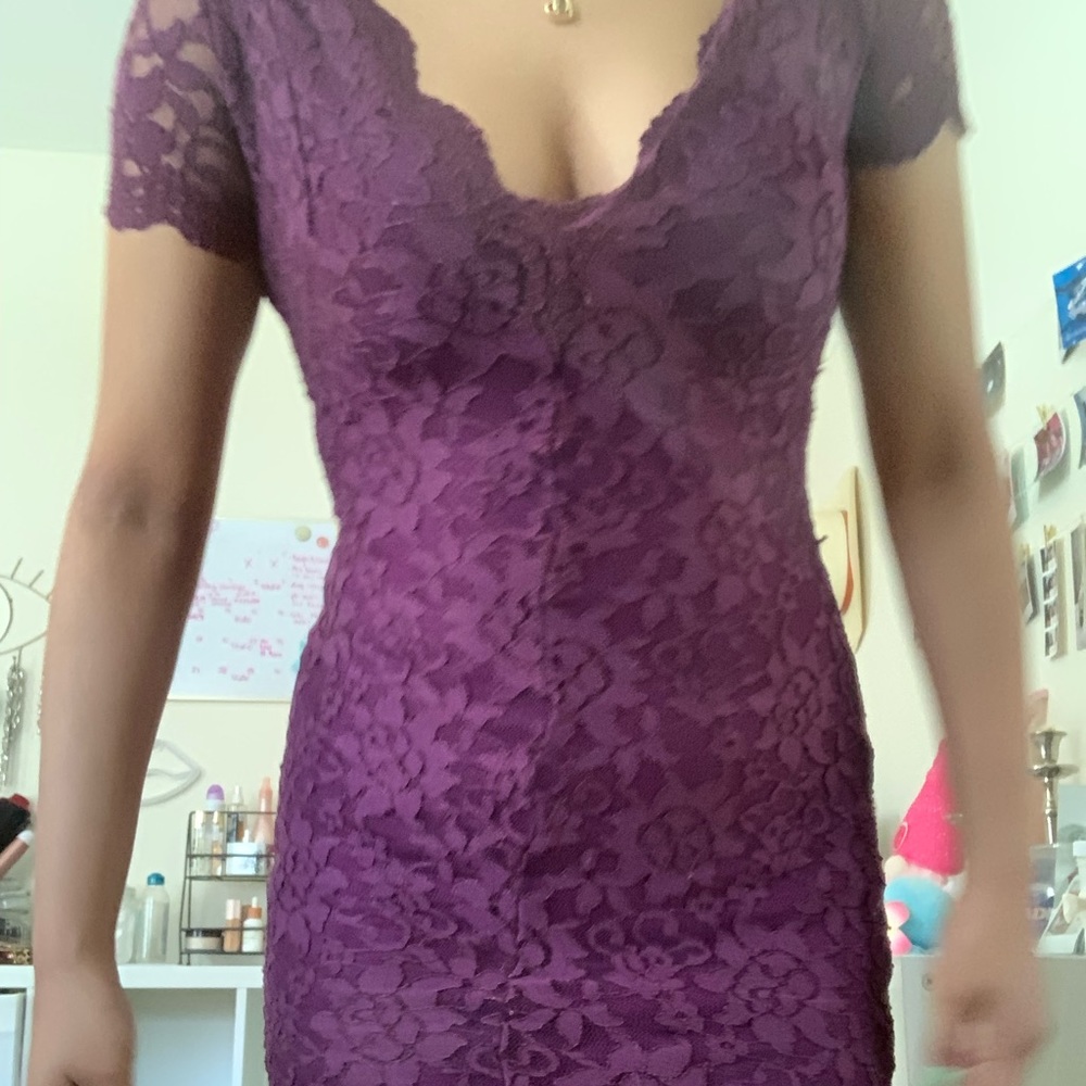Dark purple urban outfitters body con dress